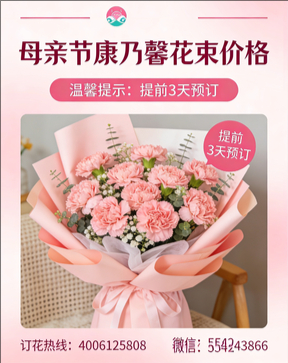 郑州花店母亲节康乃馨花束